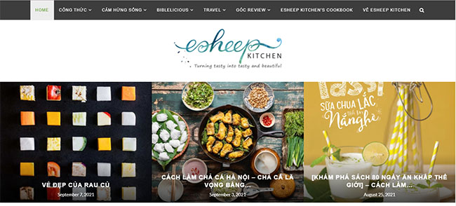 Website học nấu ăn online Esheep Kitchen
