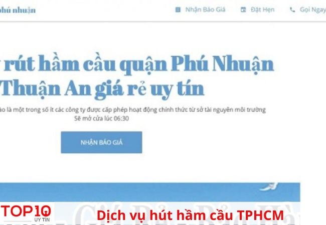 Website hút hầm cầu TPHCM