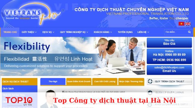 Công ty Dịch thuật chuyên nghiệp Việt Nam