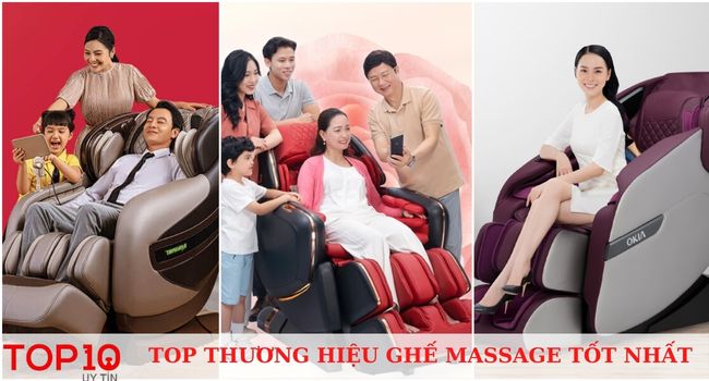 Top 10 thương hiệu ghế massage tốt nhất