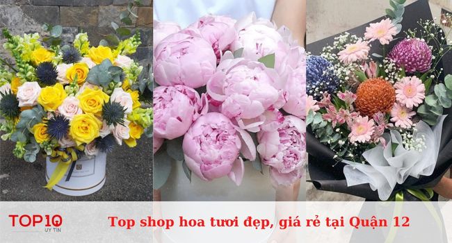 Top shop hoa tươi đẹp, giá rẻ tại Quận 12